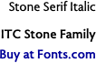 Stone Serif Italic   