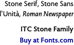 Stone Serif, Stone Sans